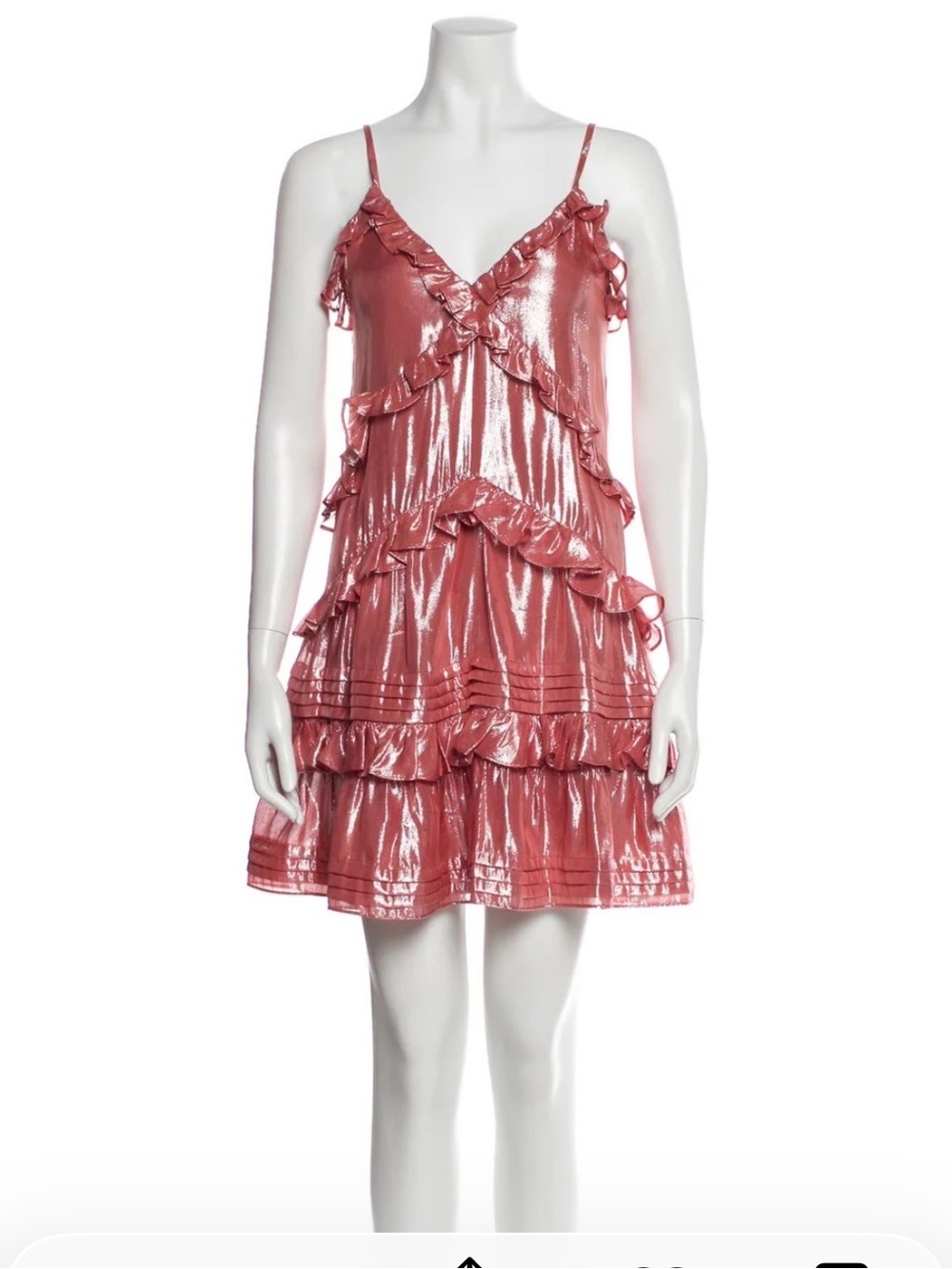 Rebecca Taylor Shimmery Pink Ruffle Dress-2